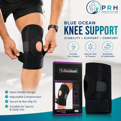 Blue Ocean KK-333 Open Patella Knee Support Brace & Compression Sleeve